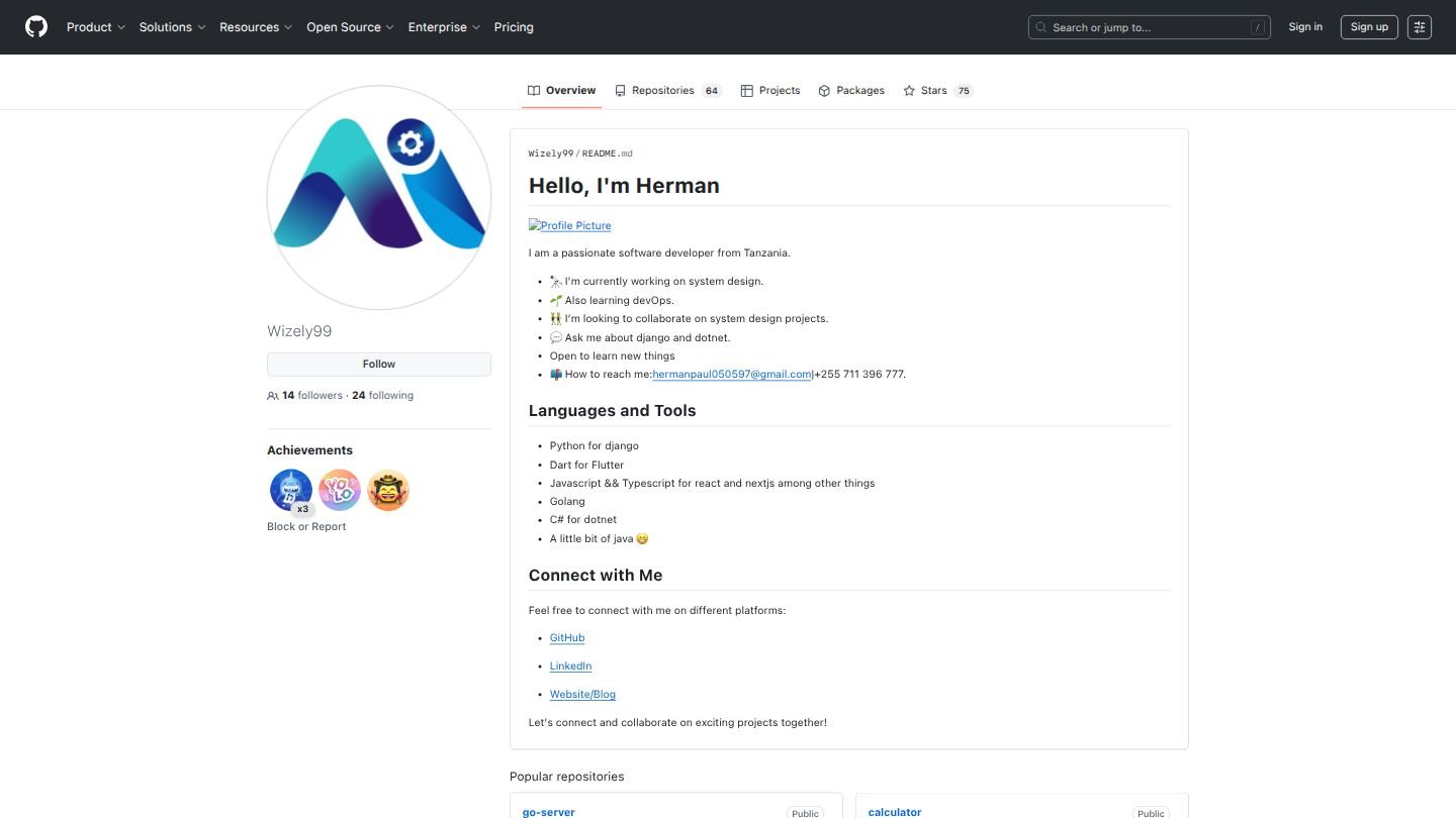 Herman's GitHub Profile